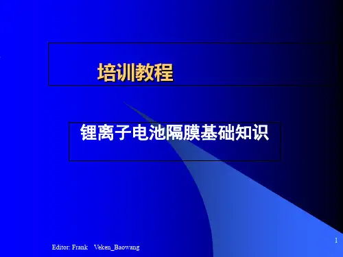 锂离子电池隔膜精品文档