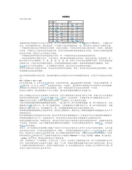 光的波长,简述