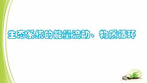 高三生物一轮复习课件：生态系统的能量流动、物质循环