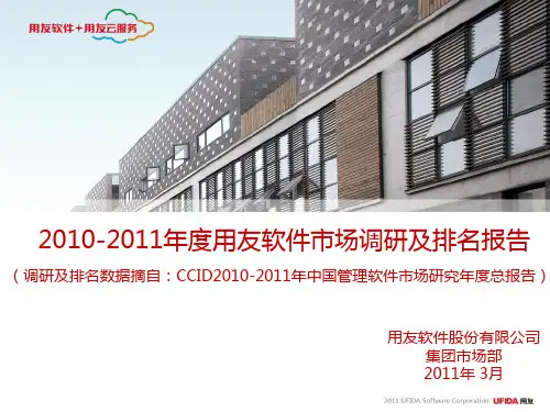 2010-2011年度用友软件市场调研及排名报告!