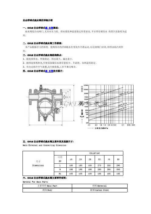 自由浮球式疏水阀CS41H的详细介绍