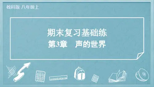 2024年教科版八年级上册物理期末复习训练第3章声的世界