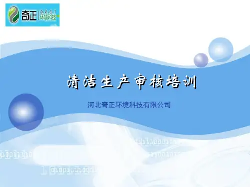 清洁生产审核培训教材(PPT 56页)