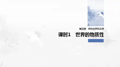 高中政治必修4优质课件：4.1 世界的物质性