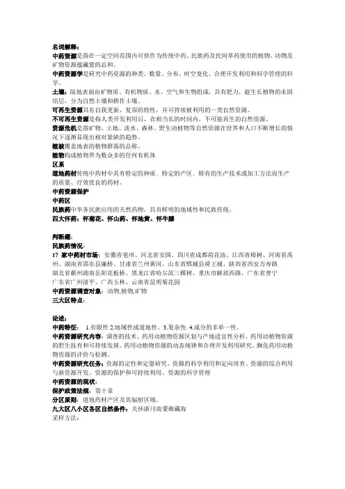 中药资源学