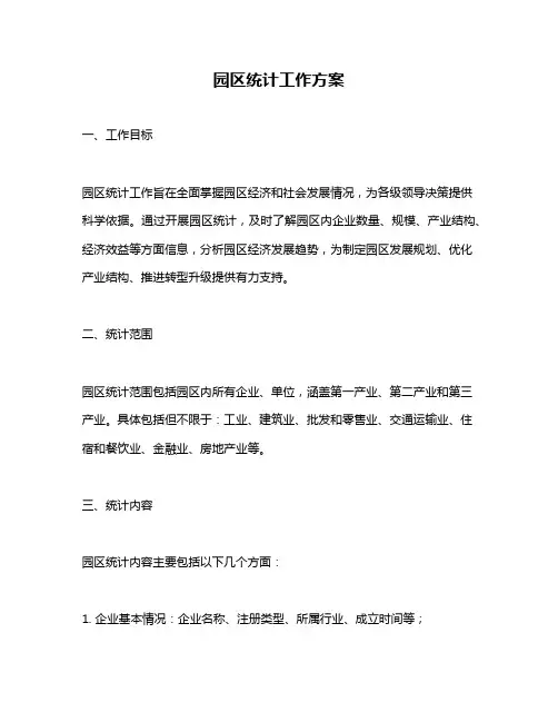 园区统计工作方案