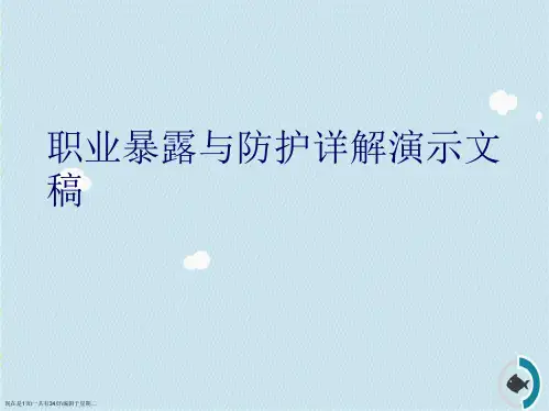 职业暴露与防护详解演示文稿