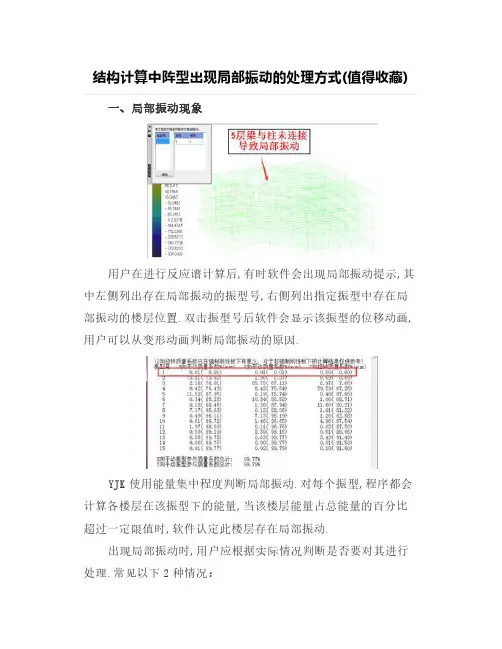 结构计算中阵型出现局部振动的处理方式(值得收藏) 