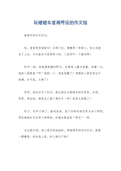 玩碰碰车首尾呼应的作文结