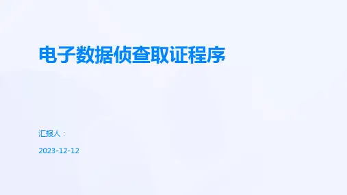 电子数据侦查取证程序