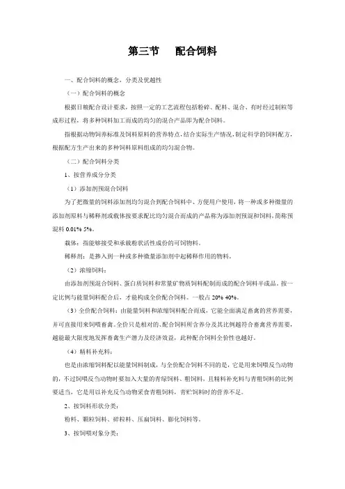 配合饲料分类