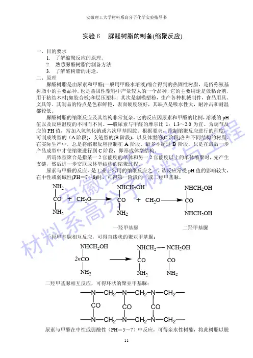 脲醛树脂的制备