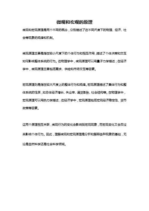 微观和宏观的原理