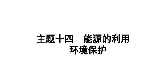2024贵阳中考化学二轮专题复习 主题十四 能源的利用 环境保护(课件)