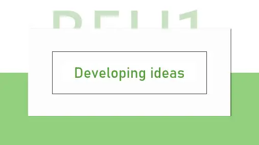 Unit 1 Developing ideas 课件 -高中英语外研版(2019)选择性必修第二册