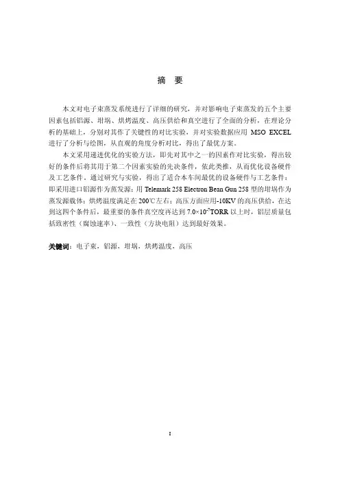 本文对电子束蒸发系统进行了详细的...