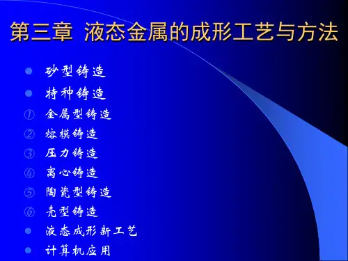 第三章 铸造方法及其发展