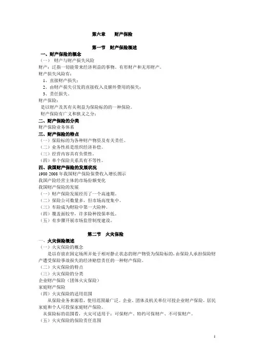 第六章    财产保险 有答案