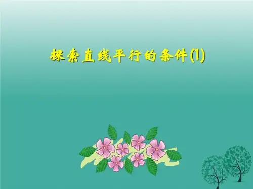 北师大版本七年级的下《平行线的判定》.ppt