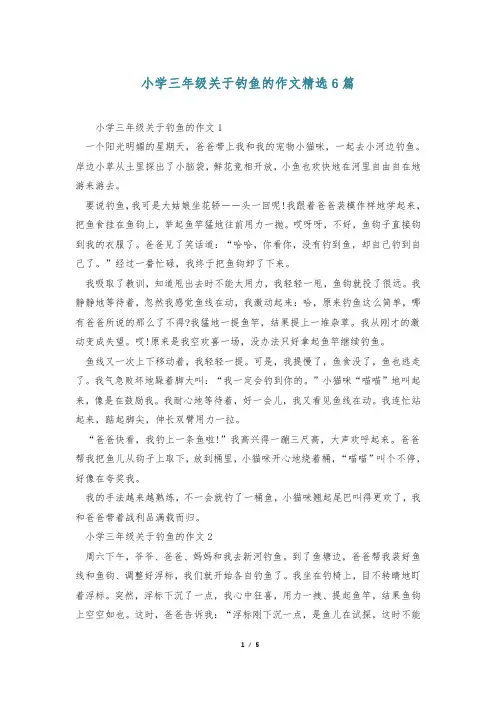 小学三年级关于钓鱼的作文精选6篇