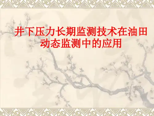 井下压力长期监测技术在油水井动态监测中的应用