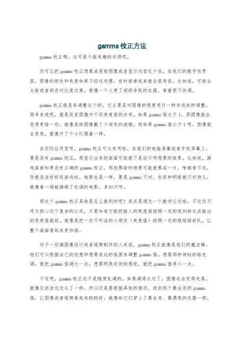gamma校正方法