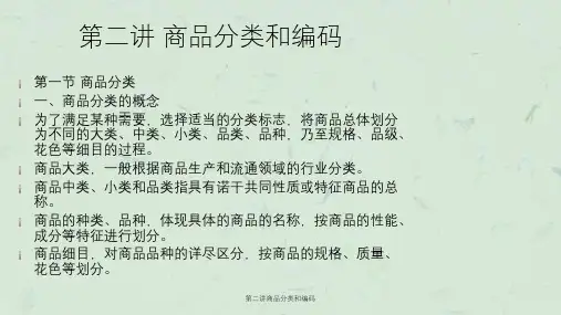 第二讲商品分类和编码课件
