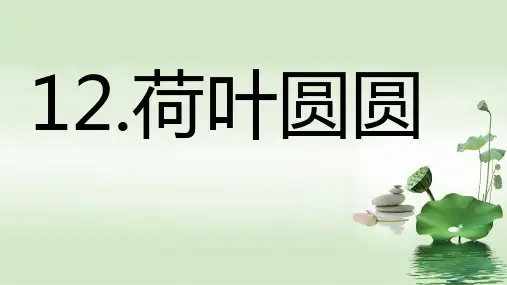 课文12 荷叶圆圆(课件)一年级语文下册(部编版)