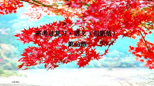 高考语文一轮复习小题快练第49练课件(含解析)高三全册语文课件