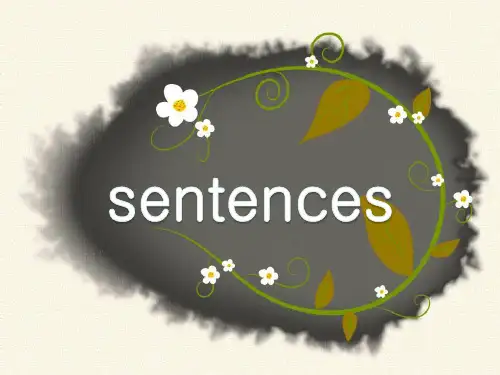 sentence elements 英语句子成分