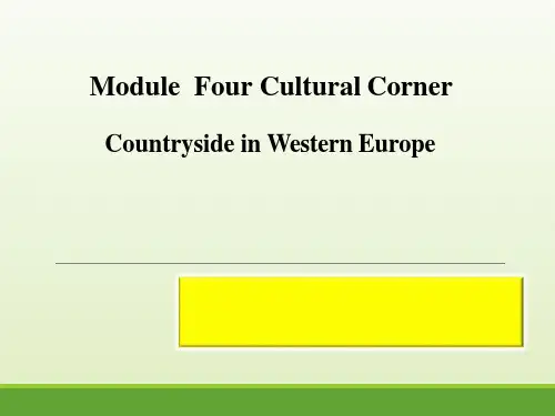 高中英语《Module 4 Cultural corner》优质教学课件设计