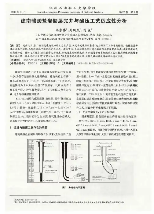 建南碳酸盐岩储层完井与酸压工艺适应性分析