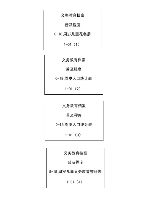 2016迎国检北大靳村小学档案标签(横条)