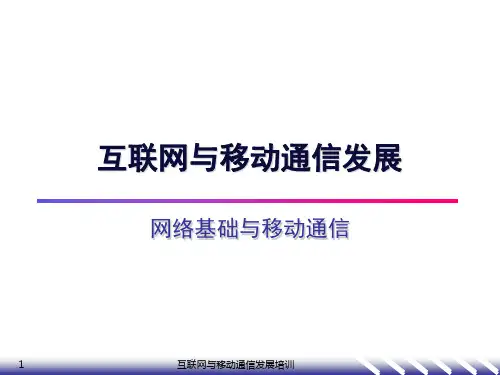 互联网与移动通信发展2网络基础ppt课件