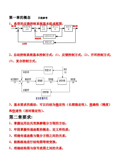 自动控制原理的各章重点考题与解析