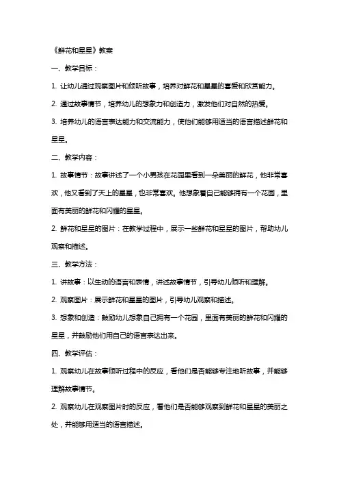《鲜花和星星》教案