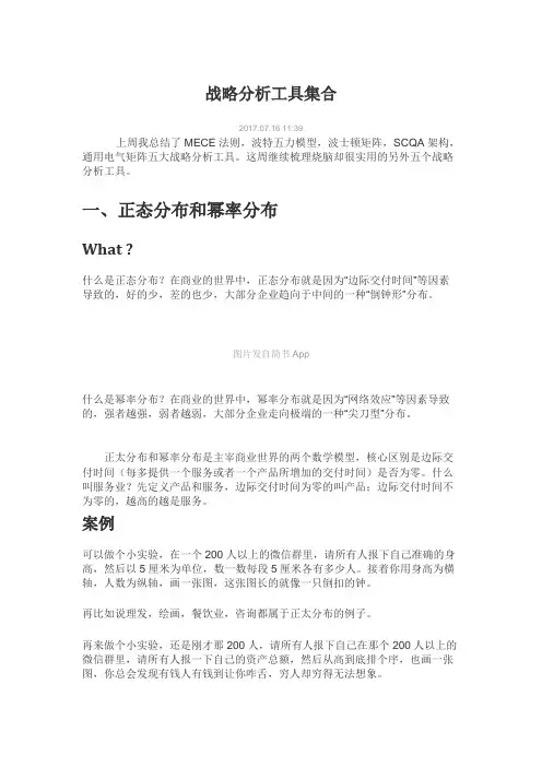 战略分析工具集合汇