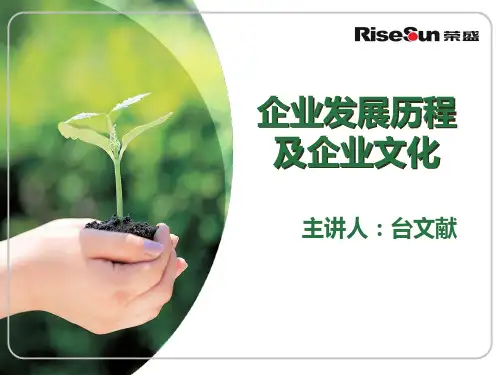 企业发展历程及企业文化概述
