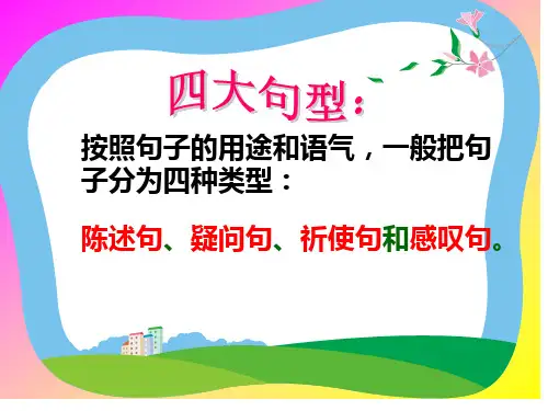 小升初修辞手法+四大句型(课件)统编版语文六年级下册