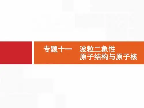 2019届高考物理二轮专题复习精品课件：专题十一 波粒二象性  原子结构与原子核