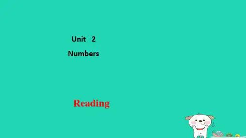 八年级英语上册Unit2NumbersReading课件pptx沪教版