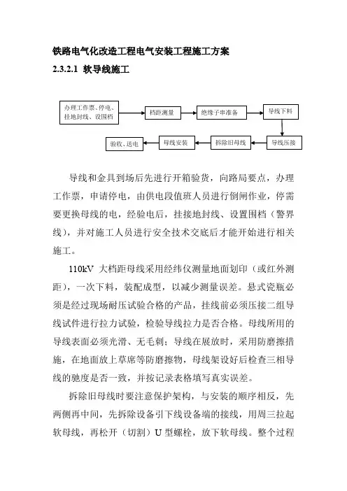 铁路电气化改造工程电气安装工程施工方案