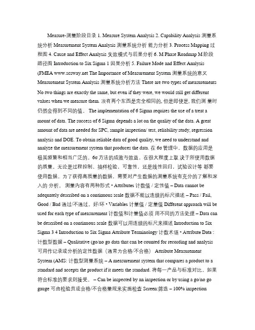 经典六西格玛(6sigma)培训内部资料M_01_Meas.