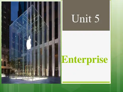 职场综合英语教程第三册Unit 5 Enterprise