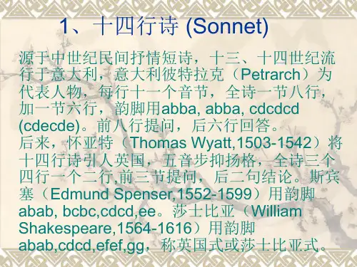 英语诗歌分类