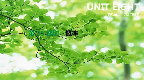 中考数学专题复习 第八单元 统计与概率 第35课时 概率数学课件