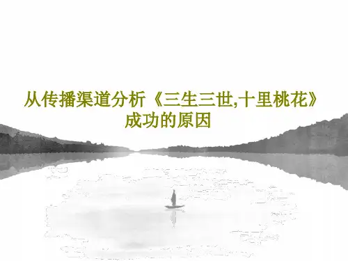 从传播渠道分析《三生三世,十里桃花》成功的原因31页PPT