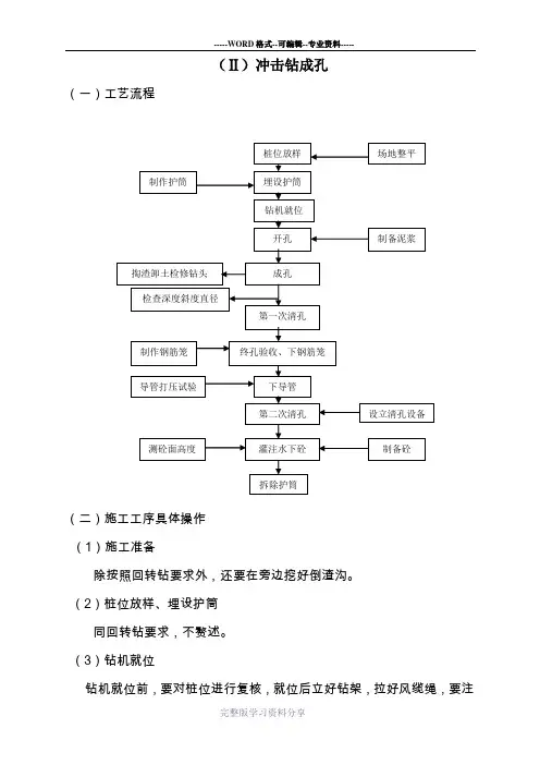 (完整版)冲击钻施工方案