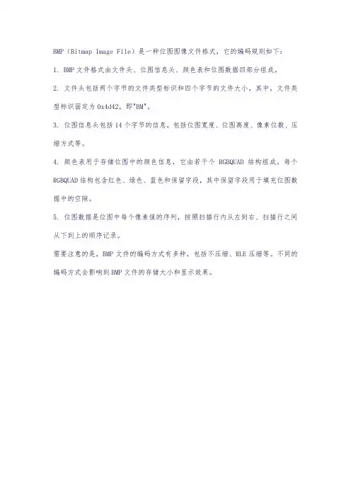 bmp编码规则