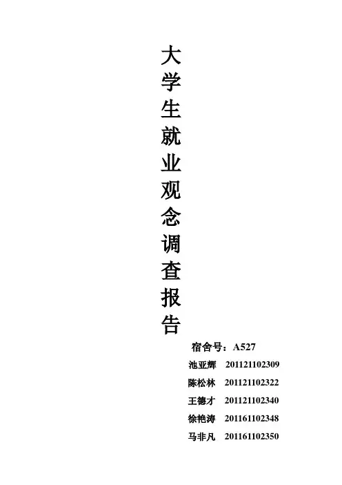 大学生就业观念问卷调查报告